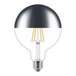 Philips Classic LED Globe E27 Filament Mirror Clear 120mm 7.2W 650lm - 827 Extra Warm White | Dimmable - Replaces 60W