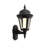 Ansell LED Wall Light Latina Lantern Black - Suitable for E27 up to 42W | IP65