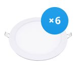 Multipack 6x LED Downlight UltraSlim 24W 1950lm 110D - 840 Cool White | 295mm - Cutout 280mm