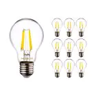 Multipack 10x Noxion Lucent LED E27 Pear Filament Clear 4.5W 470lm - 840 Cool White | Replaces 40W
