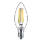 Multipack 10x Philips Corepro LED Candle E14 Filament Clear 6.5W 806lm - 827 Extra Warm White | Replaces 60W